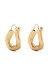 MAISON MARGIELA TWISTED CHAIN EARRINGS,SM3VG0023S12960 950 YELLOW GOLD