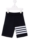 Thom Browne 4-bar Stripe Shorts In Blue