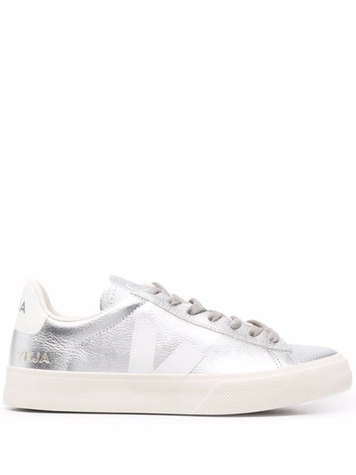 Veja Campo Metallic Leather Trainers