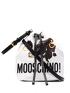 MOSCHINO COW-PRINT BUCKET BAG