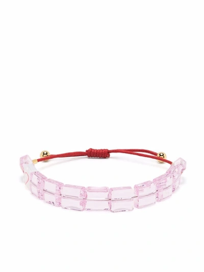 Swarovski Letra Heart Crystal Bracelet In Pink