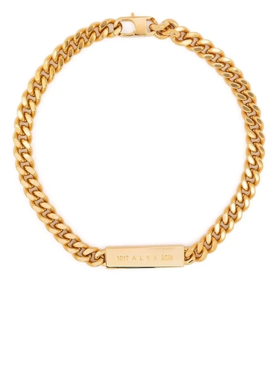 Alyx Id Necklace Metal Gold Chain Necklace With Logo - Id Necklace In Gold Shiny