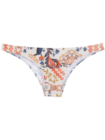 Lygia & Nanny Poipu Paisley Floral-print Bottoms In Neutrals