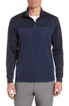 Cutter & Buck Traverse Regular Fit Stripe Quarter Zip Pullover In Liberty Navy