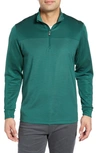 Cutter & Buck Traverse Regular Fit Stripe Quarter Zip Pullover In Hunter