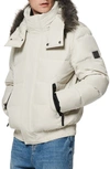 Marc New York Umbra Faux Fur Trim Quilted Jacket In Moon