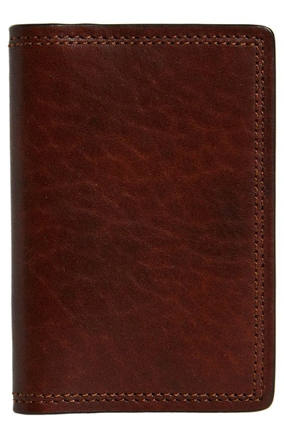 Bosca Dolce Contrast Bifold Card Holder In Brown Green