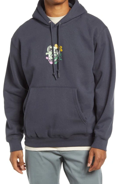 Obey Flower Dance Graphic Hoodie In French Navy