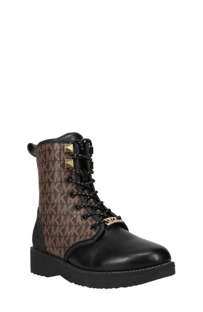 Michael Michael Kors Kids' Haskell Combat Boot In Blk/ Brown - Main Image