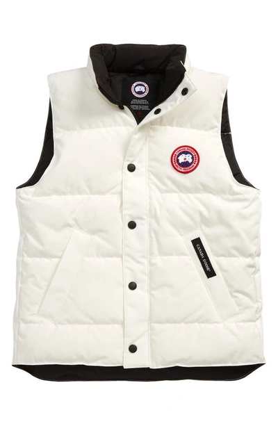 Canada Goose Kids Vanier White Quilted Arctic-tech Shell Gilet (8-14+ Years)