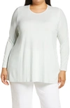 Eileen Fisher Crewneck Jersey Tunic In Ynfrn