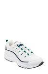 Easy Spirit Roadrun Sneaker In White/ Navy Leather
