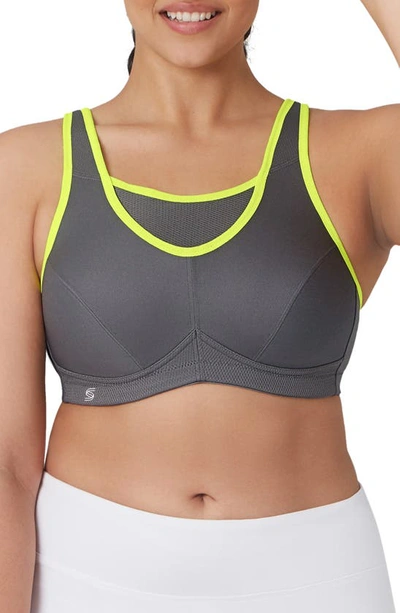 Glamorise Women's Plus Size Sport No-bounce Camisole Bra In Grey