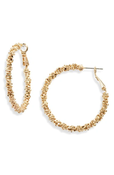 Nordstrom Beaded Hoop Earrings In Gold