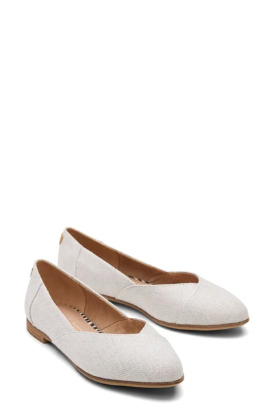 Toms Naturfabener Ballerina Jutti Neat Für Damen - Grösse Eu 35.5 Natural