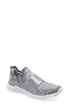 Apl Athletic Propulsion Labs Techloom Bliss Knit Running Shoe In Heather Grey / White / White