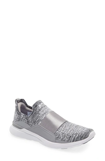 Apl Athletic Propulsion Labs Techloom Bliss Knit Running Shoe In Heather Grey / White / White