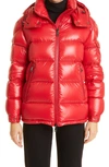 Moncler Maire Water Resistant Down Puffer Jacket In Red