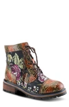 L'artiste Fantastic Lace-up Boot In Brown Multi