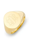 BROOK & YORK BROOK AND YORK CLAIRE PERSONALIZED MONOGRAM SIGNET RING,BYR1020G-7
