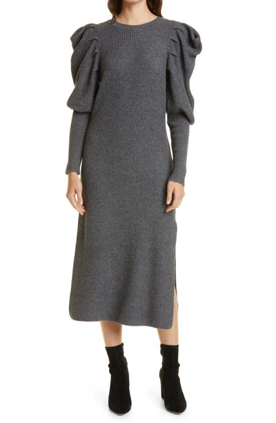 ted baker grey dressing gown Victoria Long Sleeve Sweater Dress In Dark akeneoPublishedDate:number:1777340771