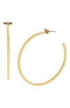 Allsaints Pave Bar Large Hoop Earrings In Gold