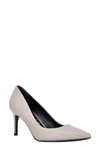 Calvin Klein Callia Pump In Medium Grey Leather