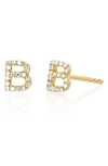 14K Yellow Gold/ B