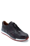 Vellapais Poncho Croc Empossed Sneaker In Dark Red
