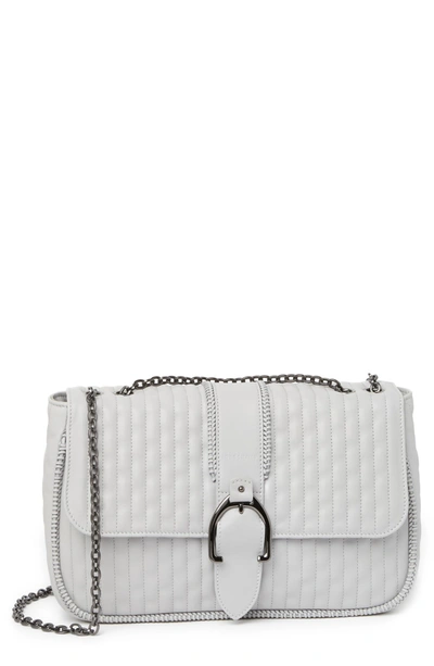 Longchamp Leather Medium Crossbody Bag In Pearl