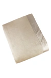 Melange Plaza Silk Blend Blanket In Taupe