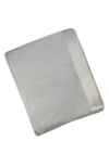 Melange Plaza Silk Blend Blanket In Grey