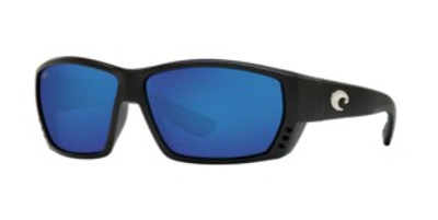 Costa Del Mar Tuna Alley Blue Mirror Polarized Polycarbonate Mens Sunglasses 06s9009 900909 62 In Black / Blue