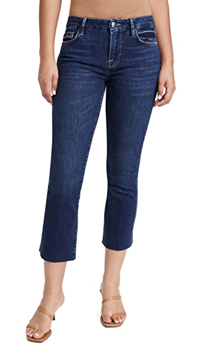 Frame Le Crop Mini Boot Raw After Purify Medium Wash Jean In Blue