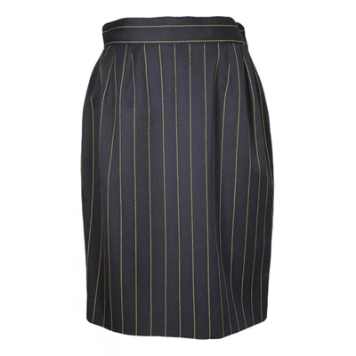 Pre-owned Claude Montana Mid-length Skirt In Black