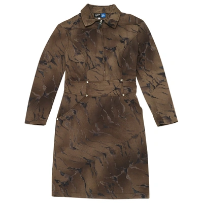 Pre-owned Claude Montana Mid-length Dress In Brown