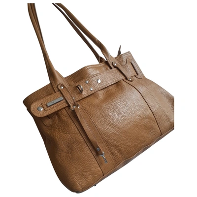 Pre-owned Claude Montana Leather Handbag In Camel