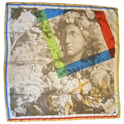 Pre-owned Claude Montana Silk Neckerchief In Multicolour