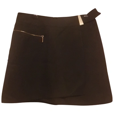 Pre-owned Claude Montana Wool Mini Skirt In Black