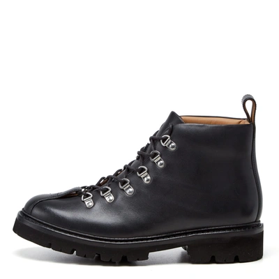 Grenson Black Bobby Leather Hiking Boots