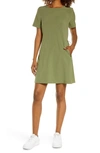 Zella Cinch Side Dress In Olive Branch