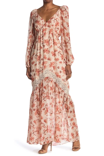 chinese dress ladies FLORA PRINT CHIFFON HALTER NECK MAXI DRESS – Shop-Peppermint main image 1