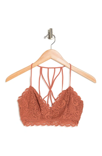 Wishlist Strappy Bralette In Brick