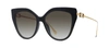 Fendi Gradient Brown Cat Eye Ladies Sunglasses Fe40011u 01f 57 In Brown