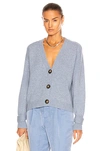 Loulou Studio New Tiberine Wool & Cashmere Cardigan In Blue Melange