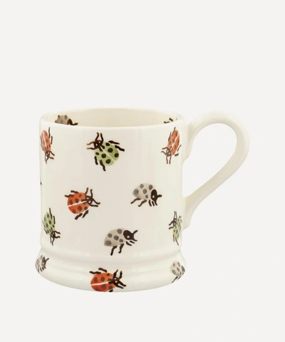 Emma Bridgewater Orange Ladybirds Half-pint Mug In Multicoloured