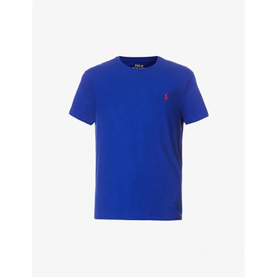 Polo Ralph Lauren Logo-embroidered Cotton-jersey T-shirt In Heritage Royal