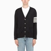 THOM BROWNE NAVY WOOL STRIPED CARDIGAN,MKC002AY1014-J-THOMB-415