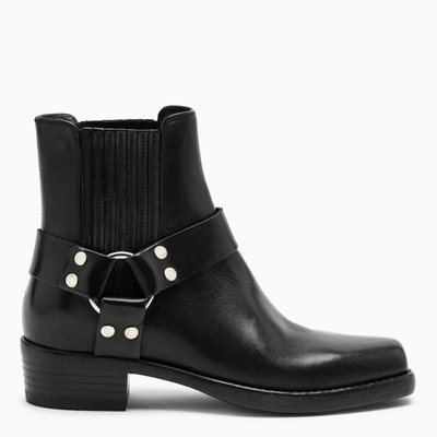 Re/done Black Calvary Ankle Boots