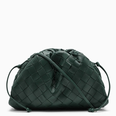 Bottega Veneta Dark Green Intrecciato Mini Pouch Bag